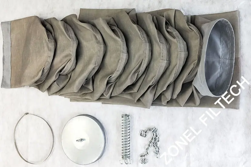 sacos de filtro de fibra de vidro_tipo soprado reverso