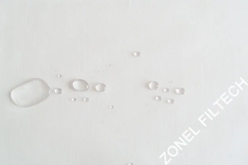 polyester needle felt filter cloth with water and oil repellent treatment
