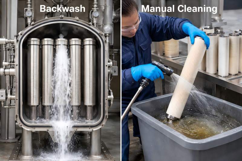 Backwash vs. Manual Cleaning for Candle Filters