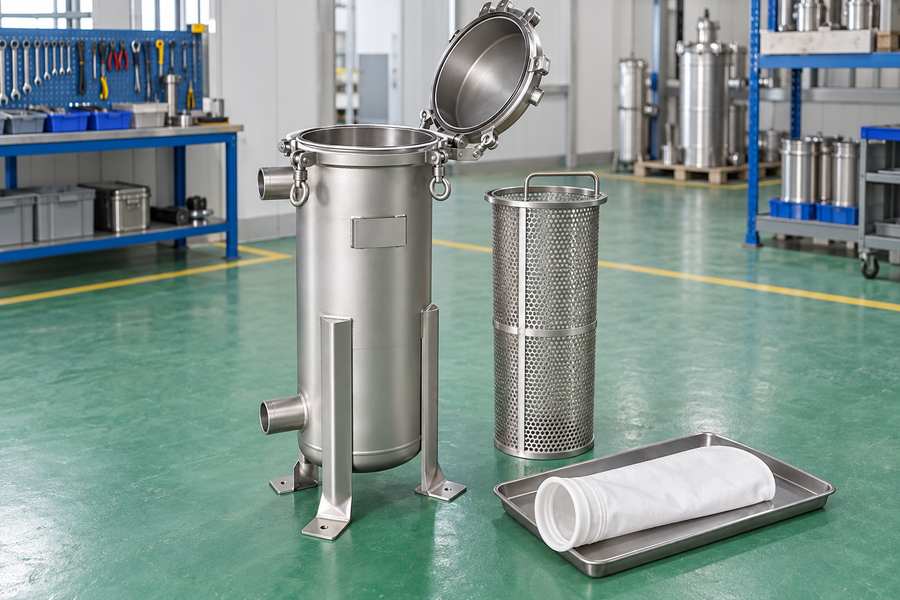 Liquid Bag Filter Basket Inspection